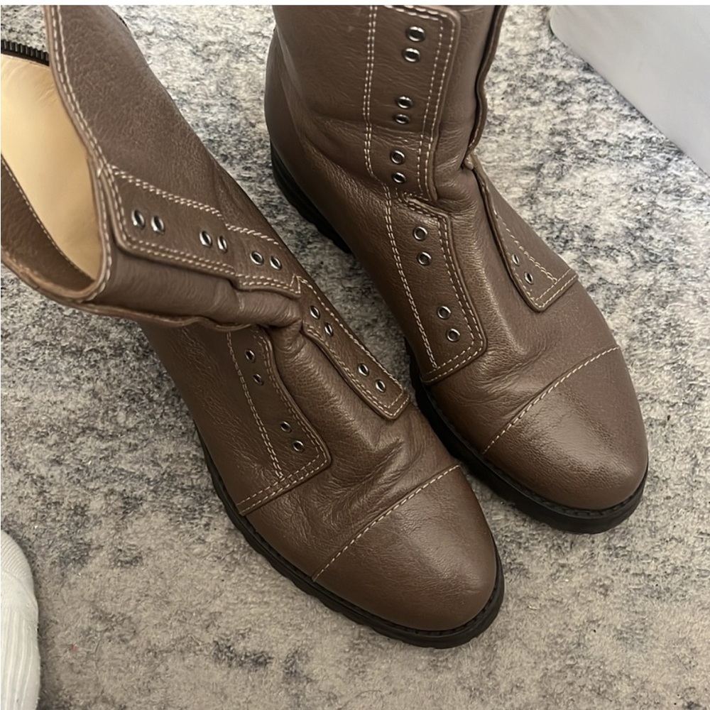 Taupe Jimmy Choo Hatcher boots 36 Worn once - Picture 1 of 6